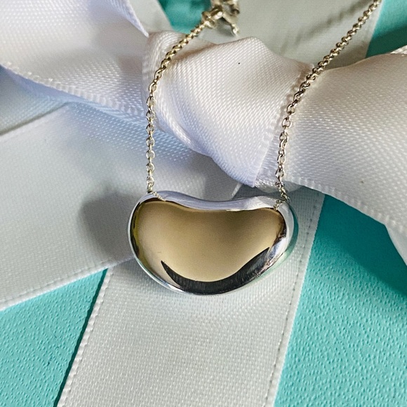 Tiffany & Co. Jewelry - Vintage Tiffany & Co Peretti Bean necklace pendant 20mm .925 silver 8 grams 16”